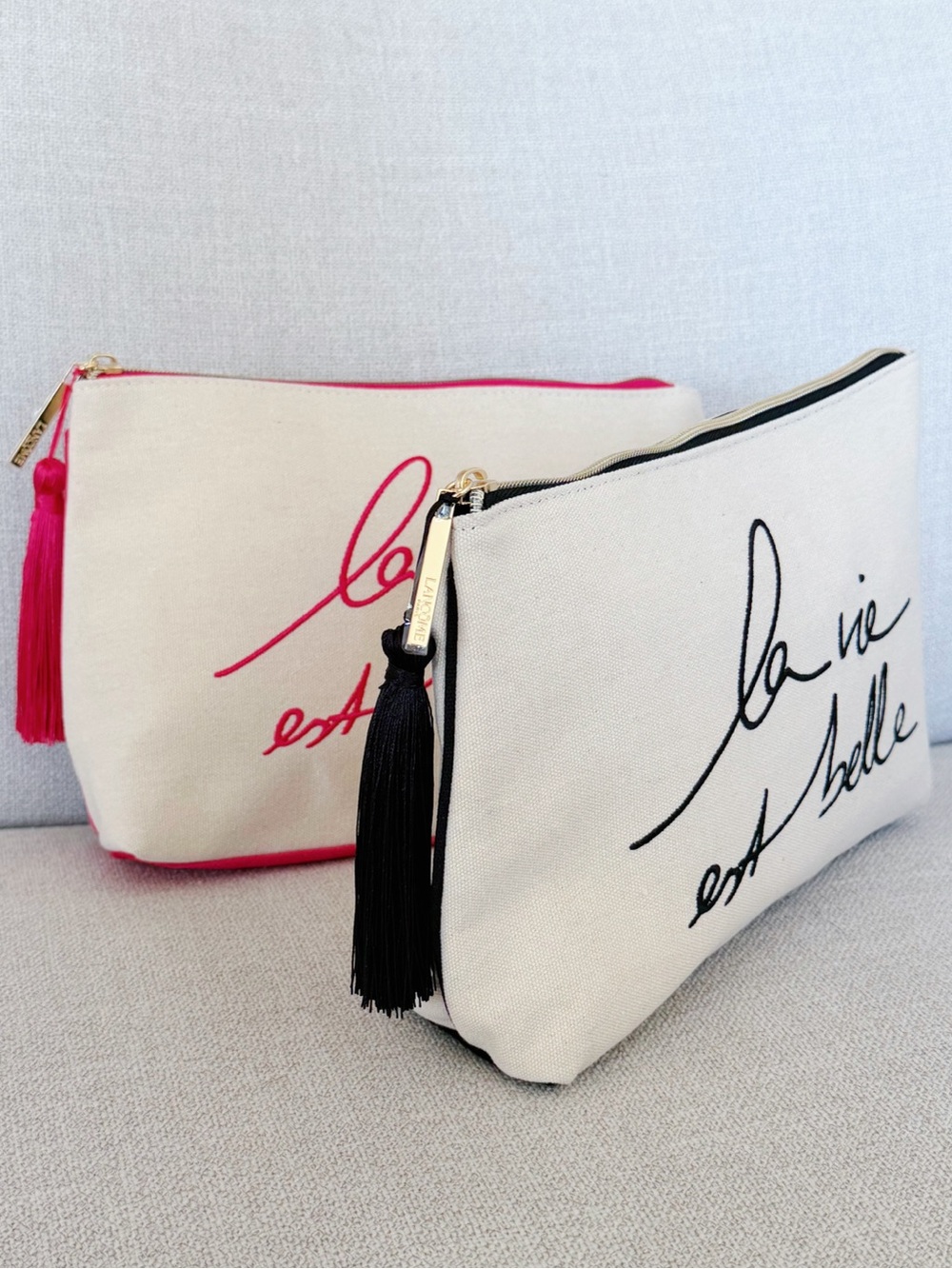 Set of 2 Big Size Lancôme Limited Edition Cosmetic Pouch/ Travel Pouch - Picture 6 of 7